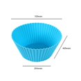 thumbnail image 3 of 12x Muffin Cupcake Liner Moldes de cocina para hornear de silicona Herramienta de decoración de pasteles Wdftyju Libre de BPA, 3 of 3