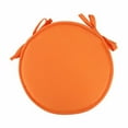 thumbnail image 2 of 2pcs Patio Chair Cushions, Bistro Chair Cushions Tufted Round Corded Cushions Outdoor Chair Cushions with Ties, Breathable Seat Cushions for Outdoor Chairs Sponge Stool Pads, Dia 11.8In, Orange, 2 of 9