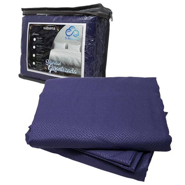 Sabanas Queen Size Microfibra Amplias Con Relieve Diseño Elegante Nubisuave Liso Textura Suave
