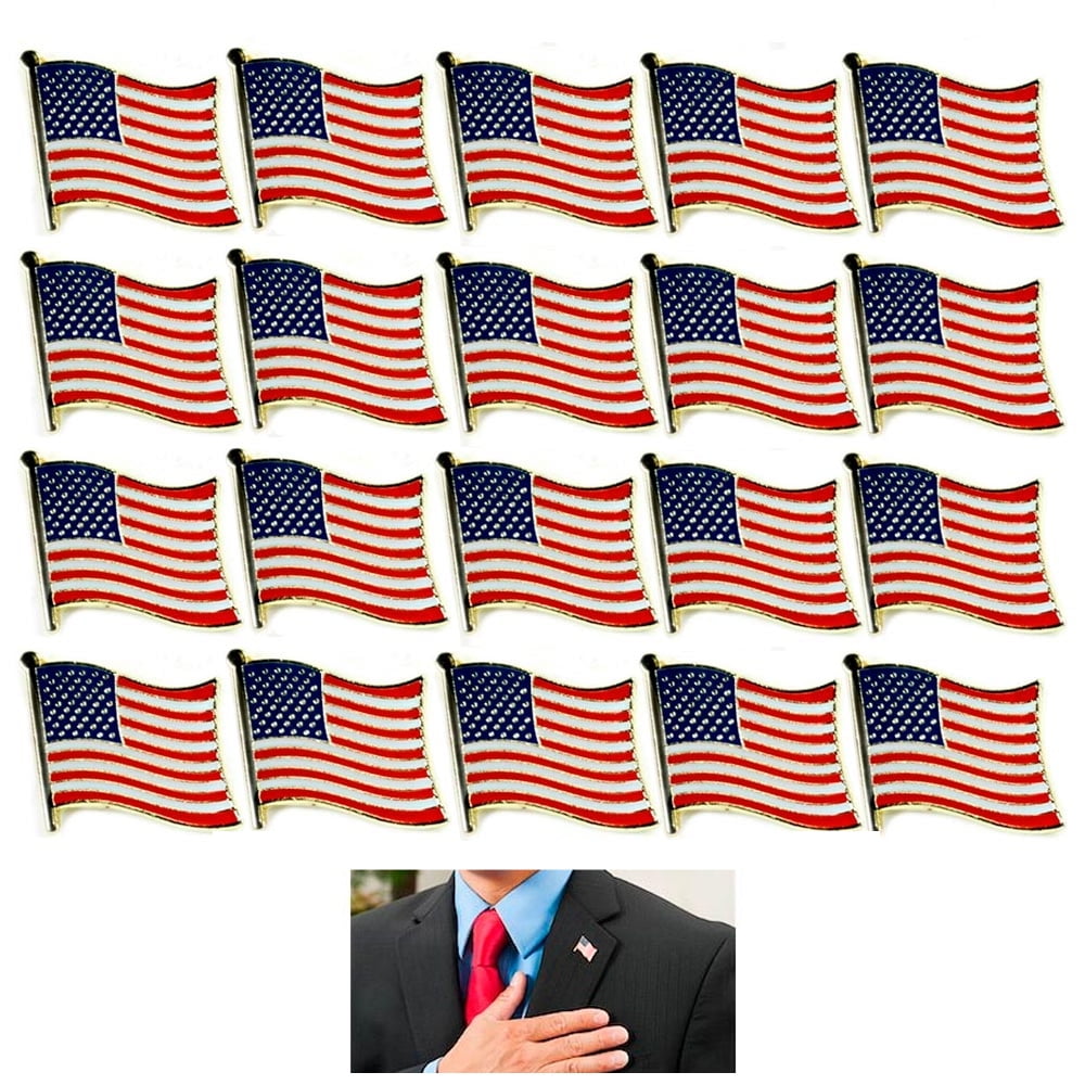 American Flag Pin Hat Lapel Tie Tack Patriotic USA New Pinback 