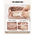 thumbnail image 3 of Bolsa de maquillaje EACHY Travel grande impermeable rosa para mujer, 3 of 9