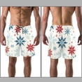 thumbnail image 3 of luoweisi Men's Beach Shorts Quick Dry Swim Trunks with Mesh Lining Christmas Snowflakes XL, 3 of 5