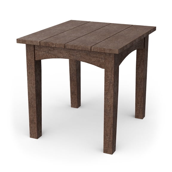 Wildridge Heritage Deep Seating End Table, Tudor Brown - Outdoor Weather Resistant Recycled Plastic Furniture for Patio