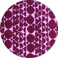 thumbnail image 1 of Ahgly Company Indoor Round Abstract Purple Modern Area Rugs, 5' Round, 1 of 4