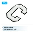 thumbnail image 3 of Chenille Letters C Patches 4-1/2 Inch Iron on Letters C Patches Black Glitter for Clothing, Pack of 3(White), 3 of 6