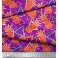 thumbnail image 2 of Soimoi Viscose Chiffon Fabric Triangle & Pine Fruits Print Sewing Fabric Yard 42 Inch Wide, 2 of 5
