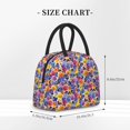 thumbnail image 3 of Haiem The Garden Tricolor Pansy Flower Printed Lunch Bag Women, Lunch Box Lunch Bag for Women, Small Leakproof Cute Lunch Tote Large Capacity Reusable Insulated Cooler Lunch Container, 3 of 6