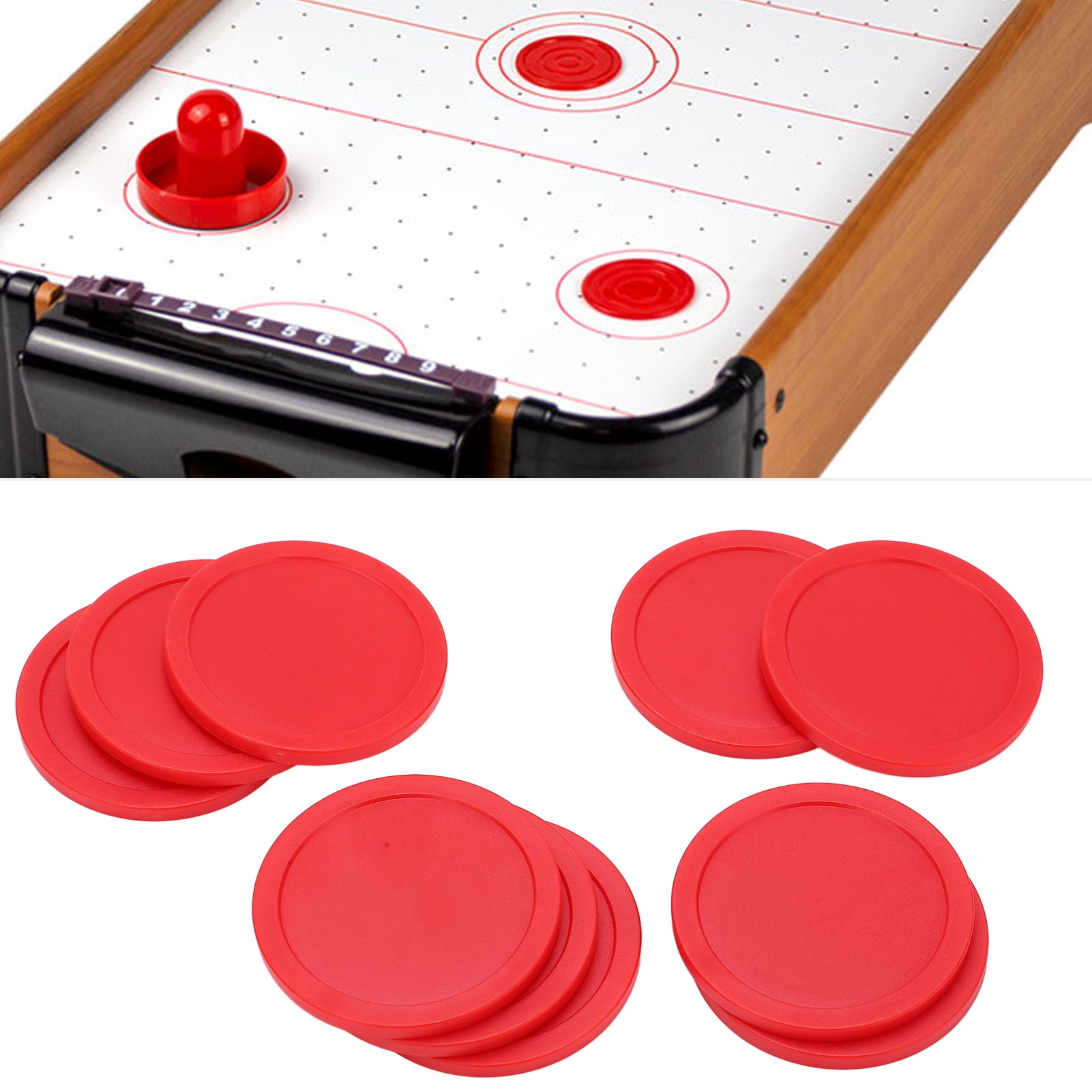 Gupbes 64mm Hockey Table Pucks,Table Hockey Accessories,10pcs 64mm Ice Hockey Table Pucks Replacement Round Table Hockey Pucks For Practicing And Training