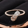 thumbnail image 3 of solitaire jewels 1.25CT Pear Moissanite Toi Et Moi Engagement Ring For Women, 18K Rose Gold, 3 of 7