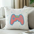 thumbnail image 3 of LALILO Throw Pillow Covers Controller Game Joystick Digital Flat Cushion Cover 18" x 18", 2 Pack, 3 of 6