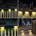 thumbnail image 5 of Paquete de 6 luces y escalones de escalera para exteriores con energía solar para patio, luces y escalones para cerca de patio con energía solar para exteriores (marrón - luz cálida) brillar Electrónica, 5 of 5