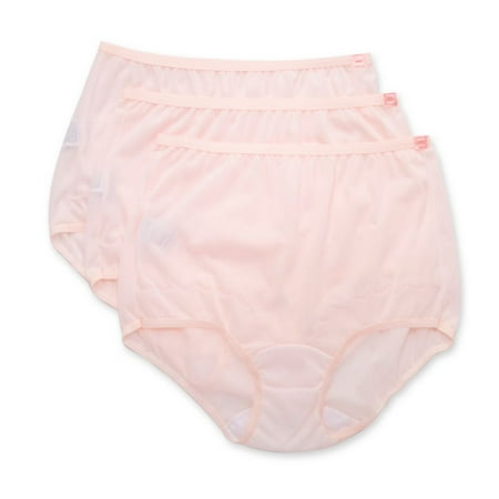 

Women s Shadowline 719 Dixie Belle Scallop Trim Full Brief Panty - 3 Pack (Pink 7)