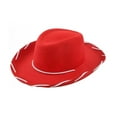 thumbnail image 1 of Sombrero Vaquero TQEHS de Ala Ancha Marrón Rojo, 1 of 6