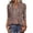 Brown, variant on Womens Striped Print Tops V Neck 3/4 Sleeve Henley Half-Button Gathered Bust Lightweight Casual Everyday Blouses Brown XXL