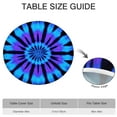 thumbnail image 6 of Blue Purple Tie Dye Pattern Round Fitted Tablecloth with Elastic Edge,Dining Table Cover Waterproof,Outdoor Round Tablecloth for Camping,Dining,Indoor and Outdoor, 6 of 7