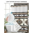 thumbnail image 4 of No Hook Cloth Fabric Shower Curtain with Snap in Liner, Brown Boho Waterproof Shower Curtains Set with See Through Top Window, Southwestern Ethnic Aztec Retro Geometric Bath Curtains Shower 36"x78", 4 of 6