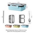 thumbnail image 4 of Stainless Steel Lunch Box, 40oz Bento Box Metal Food Storage Container, Portable & Leak-Proof Meal Prep Container with 3 Compartment, 4 of 8