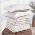 thumbnail image 3 of PureCare Dual Sided Reversible Soft Touch/Bamboo Sham Set King Pillow with Tencel ™ Lyocell Modal Fibers and Lush Bamboo - 20" x 36", 3 of 4