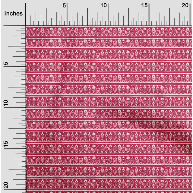 oneOone Cotton Poplin Fabric Ethnic Block Printed Fabric 1 Yard 42 Inch Wide