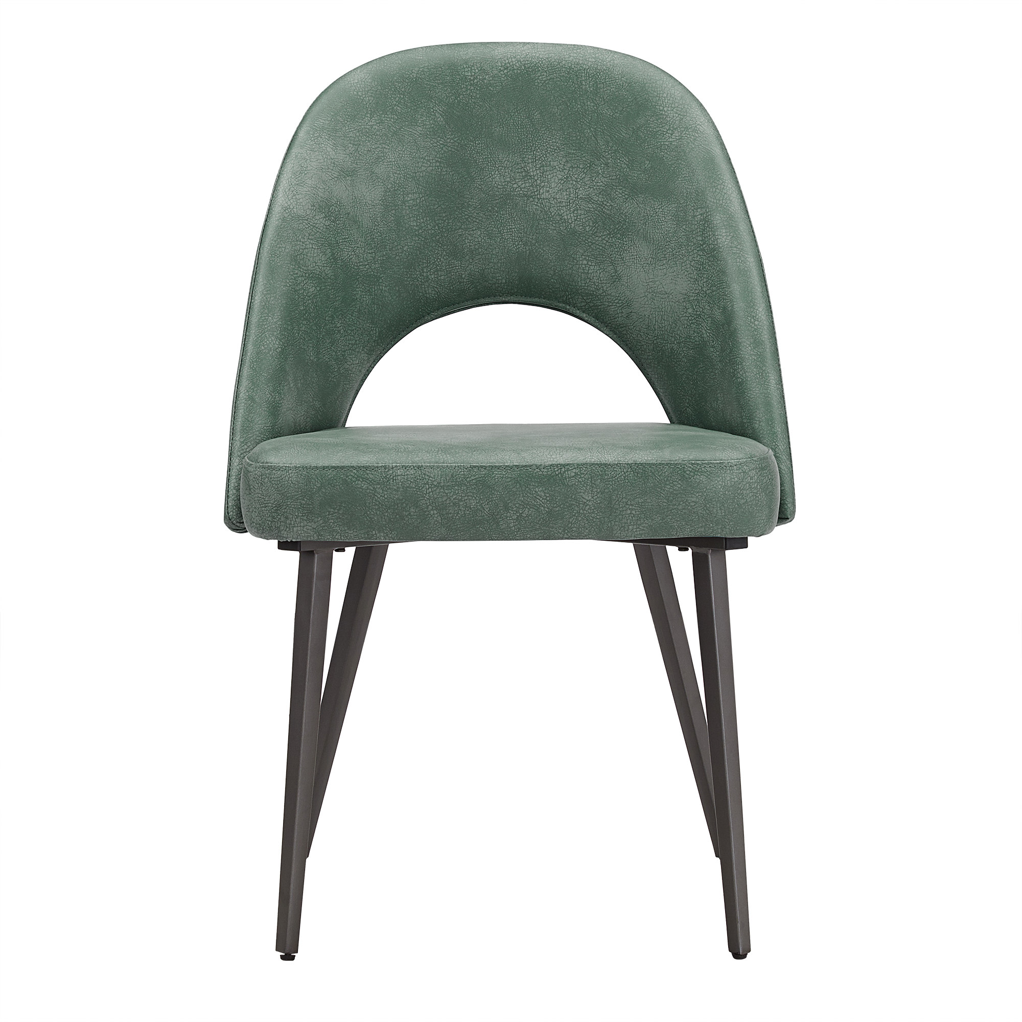 Weston Home Kolten Upholstered Dining Chairs, Set of 2, Teal PU Leather
