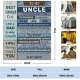 thumbnail image 2 of Best Uncle Gifts Blanket Gifts for Uncle Throw Blanket, Great Uncle Gifts from Niece Blankets Throws, Uncle Birthday Gifts from Nephew, Gift Ideas for Uncle on Christmas Father's Day, 2 of 7