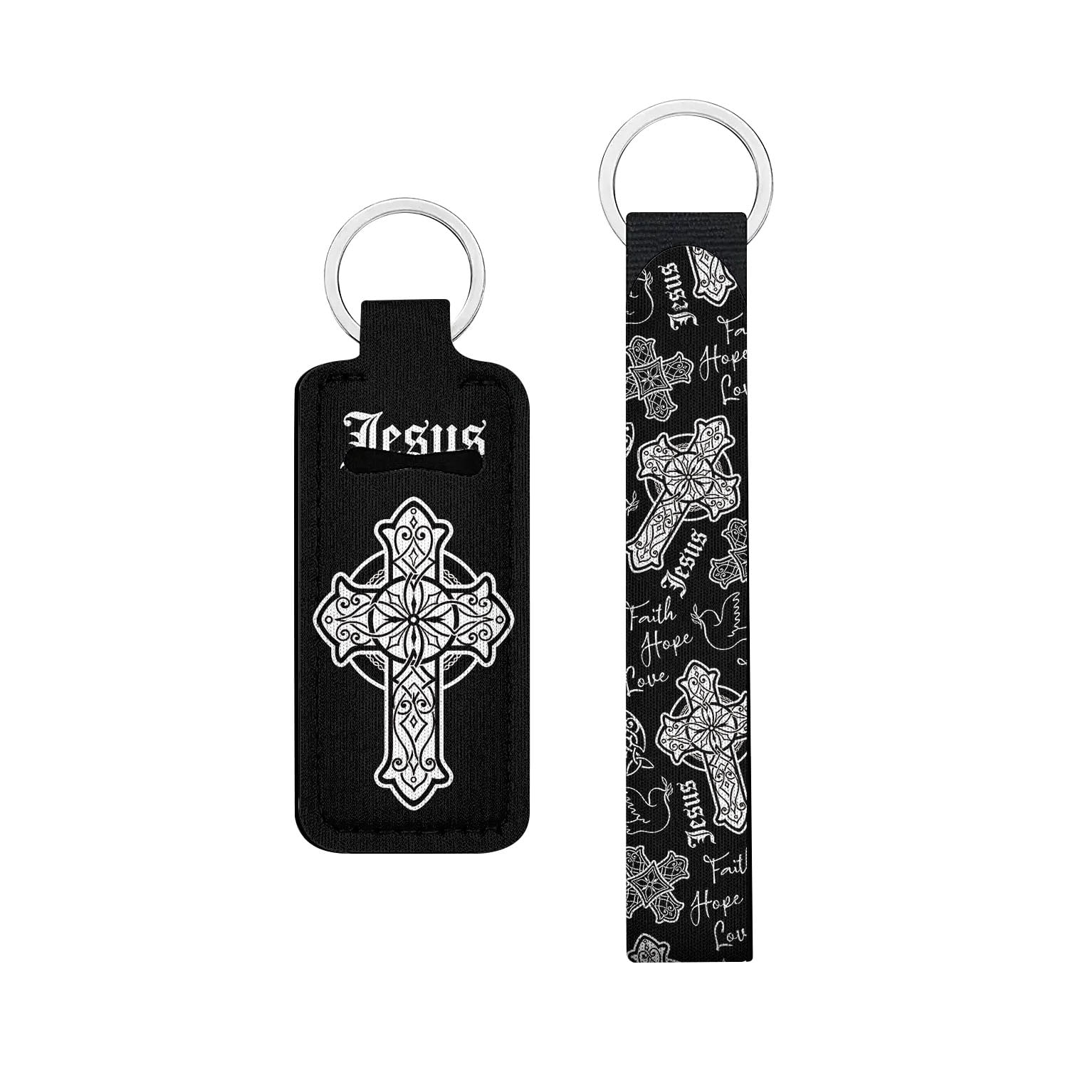 WIRESTER Lipstick Chapstick Holder Keychain Neoprene Lip Balm Holder