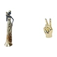 thumbnail image 1 of Figura de mujer africana,Estatua artesanal de una dama tribal africana,hecha a mano,para cafetería.,Figura femenina artesanal de resina africana,Escultura de estatua,Estatuas y figuras de, 1 of 8