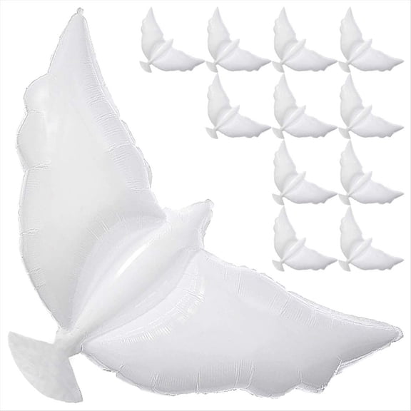12-Pack Balloons Memorial Release in , Biodegradable White Angel Lanterns Funeral Party Decorations