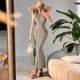 thumbnail image 5 of Vestido de hombro inclinado con falda larga hueca Ahain de vacaciones de gama alta sexy de verano para mujer Pompotops  ghjkhdj18317, 5 of 9