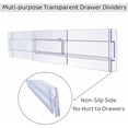 thumbnail image 6 of Adjustable Drawer Divider Organizer | Expandable Plastic Drawer Organizer for Kitchen Utensils, Clothing & Office Supplies | 11-19 Inch Expandable Range | 1PC, 6 of 8