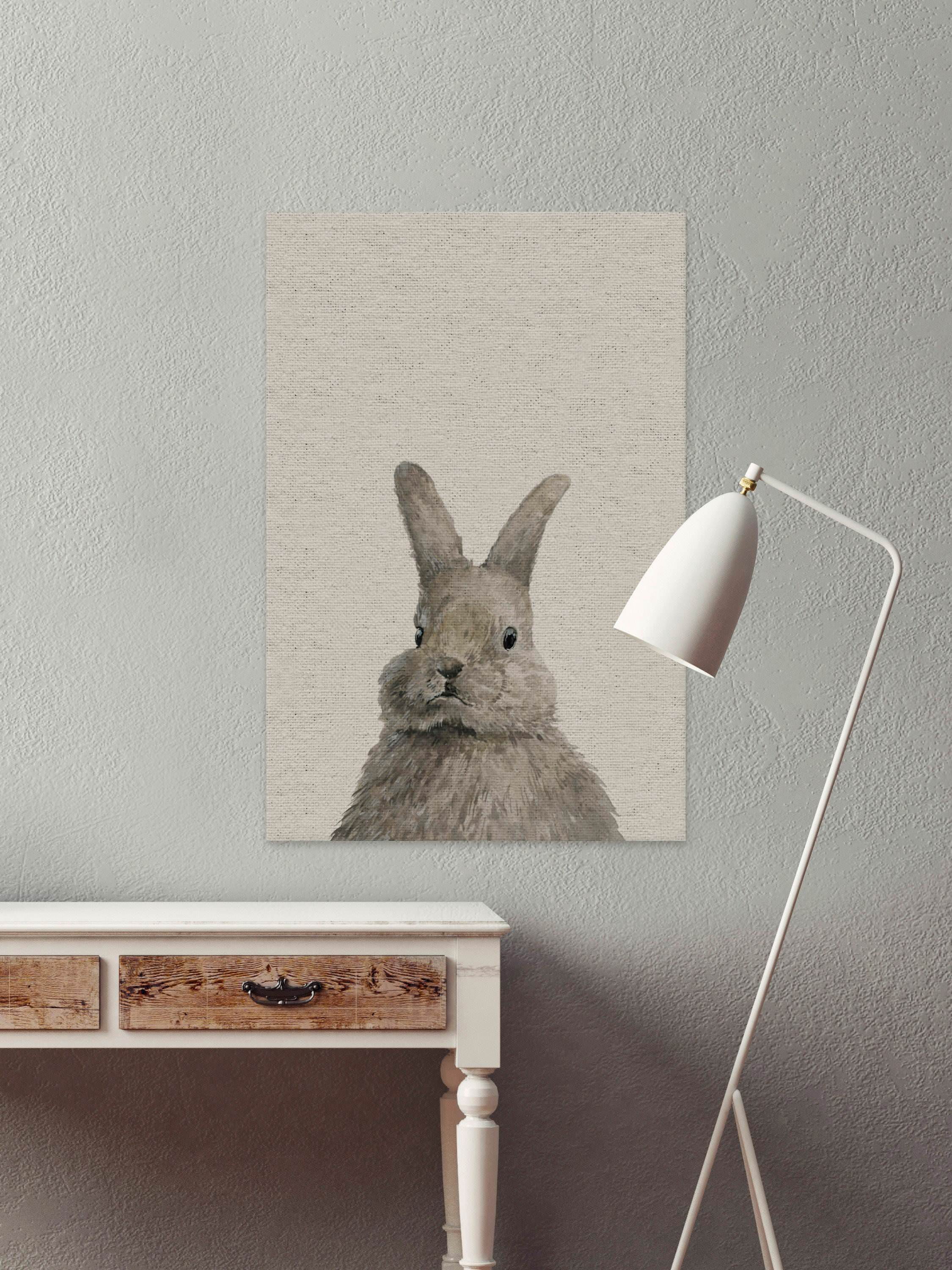 Chubby Hare II Painting Print on Wrapped Canvas
