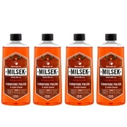 Milsek Furniture Polish and Wood Cleaner with Cinnamon Raspberry Scent, 12-Ounce, Pack of 4