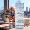 thumbnail image 3 of 20oz Stainless Steel Tumbler, Best Friend Birthday Gifts Thank You Gifts, Straight Skinny Water Bottle Travel Coffee Mug Insulated Tumblers Cups Friendship Gifts for Women Girl Thanksgiving Christmas, 3 of 5