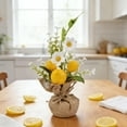 thumbnail image 1 of Plastic Lemon Ornament 27cm Artificial Lemon Tree with Yellow Leaves Simulated Lemon Fruit Plant Decor for Home Office Desktop Spring Decorations(1Pcs) Rkxzt, 1 of 6