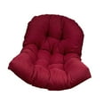 thumbnail image 4 of Colgante colgante de silla de huevo swing swing cojín almohadilla jardín de reemplazo del patio del patio Rojo oscuro, 4 of 8