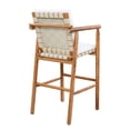 thumbnail image 7 of Outdoor Counter Height Bar Stools Chair Set of 2, Modern Patio Acacia Wooden Stools with Backrest Arm and Removable Cushions for Patio, Pool, Garden, 7 of 7