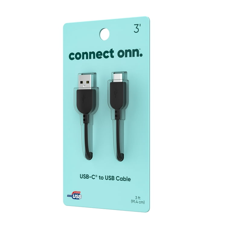 Just Wireless USB Type C Cable 6 foot Black