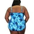 thumbnail image 2 of 100 Degrees Women's Plus-Size Tie Dye Underwire Maillot One-piece Swimsuit, 2 of 2