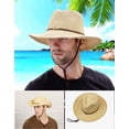 thumbnail image 2 of Sombrero de paja de vaquero/vaquera estilo occidental para hombres y mujeres Adepaton WMZL-1349-2, 2 of 5