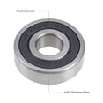 thumbnail image 2 of Uxcell 0.67''x1.85''x0.55'' Deep Groove Ball Bearings Double Sealed Stainless Steel Silver Tone 1pcs, 2 of 4