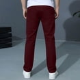 thumbnail image 5 of Floleo Boys' Spring and Summer Pants Casual Solid Color Work Pants Versatile for Daily Use Comfortable and Breathable Weekend Vacation Outdoor Sports(Wine,9-10 Years), 5 of 7