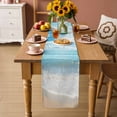 thumbnail image 3 of Blue Ocean Table Runner, Coastal Sea Beach Shore Sky Waves Scenery Washable Cotton Linen Table Runners 36 Inches Long, Dresser Scarf Runner for Nightstand/End Tables/Round Tables 13''x36'', 3 of 8