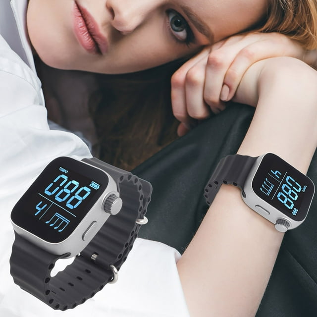 Virelaxpo Vibrating Metronome Watch for Music Practice, Lightweight and Wearable with Long Battery Life