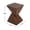 Dark Brown + Magnesium Oxide, variant on TESS Modern Hourglass Side Table – Handcrafted Accent End Table for Living Room, Bedroom, or Office, Space Saving Nightstand with Wood-Like Texture, Black, 12.5x12.5x18 Inches
