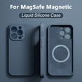 thumbnail image 2 of Funda de silicona líquida Original para iPhone 14, 12, 11, 13 Pro Max, Mini, XS, XR, X, 8 Plus, SE, Magsafe, fundas magnéticas de carga inalámbrica Fivean unisex, 2 of 2