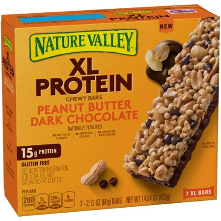 Nature Valley Peanut Butter Dark Chocolate XL Protein Chewy Bars (Pack of 2)