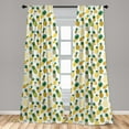 thumbnail image 5 of Ambesonne Food Curtains, Cartoon Fruits Pineapples, Pair of 28"x63", Multicolor, 5 of 5