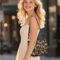 thumbnail image 3 of ZUXONGSY Hippie Skull Daisy Flower Print Shoulder Bag for Women Waterproof Crossbody Purse Casual Satchel with Adjustable Wide Strap for Travel Shopping, 3 of 7