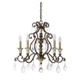 thumbnail image 2 of Savoy House St. Laurence 5 Light Chandelier in New Tortoise Shell with Silver, 2 of 7