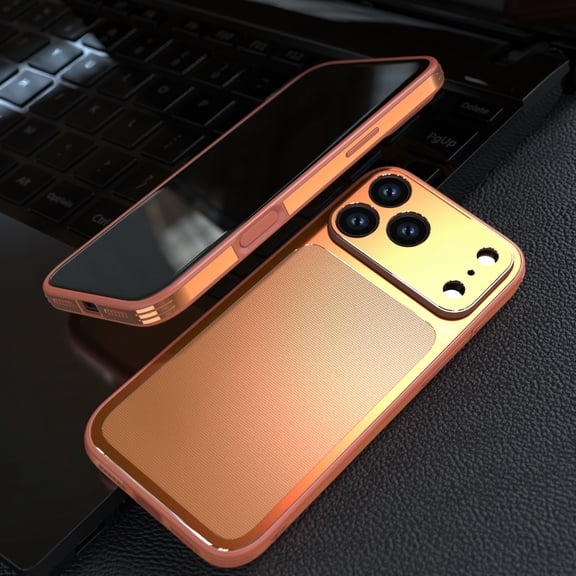 ELEHOLD Case for iPhone 17 Pro Max, Luxury Slim Aluminum Shockproof Phone Case, Camera Lens Protection,